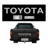 Kit Adesivo Toyota Hilux Tampa Traseira Sr5 Prata Kit05