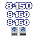 Kit Adesivo Volkswagen 8-150 Emblema Mwm Caminhão Cmk21