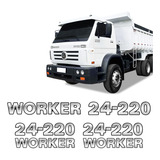 Kit Adesivos 24-220 Worker Emblemas Caminhão Volkswagen
