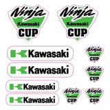 Kit Adesivos Cartela Kawasaki Ninja Cup Refletivo Cor Padrão