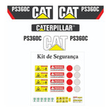 Kit Adesivos Completo Caterpillar Ps360c P/ Máquinas Pesadas Cor Preto