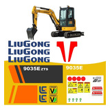 Kit Adesivos Completo Liu Gong 9035-e P/ Máquinas Pesadas Cor Preto