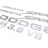 Kit Adesivos Dodge Dakota Sport 3.9 V6 Em Prata Dkt39sp Fv