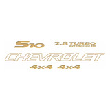 Kit Adesivos Faixas Chevrolet S10 4x4 2005 Dourado S10kit35 Cor S10 Dourado