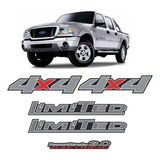 Kit Adesivos Ford Ranger Limited 3.0 4x4 2007 A 09 Cromado