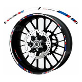 Kit Adesivos Friso Refletivo Roda Moto Bmw S1000rr Fri025 Cor Padrão Listrado