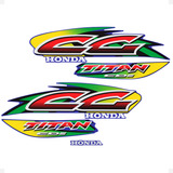 Kit Adesivos Honda Cg Titan 125 Cdi 1999/2000 Moto Azul Roxo