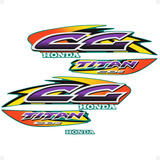 Kit Adesivos Honda Cg Titan 125 Cdi 1999/2000 Moto Verde
