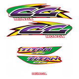 Kit Adesivos Honda Cg Titan 125 Cdi 1999/2000 Moto Vermelha