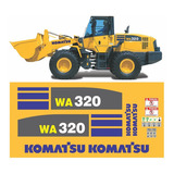 Kit Adesivos Komatsu Wa 320 Wa320 Completo + Etiquetas R439