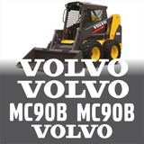 Kit Adesivos Mini Carregadeira Volvo Mc90b Etiquetas