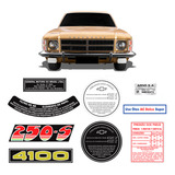 Kit Adesivos Opala E Caravan 6cil. Motor 4100 E 250-s 