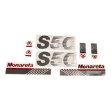 Kit Adesivos Para Mobilete Monark S50 Prata