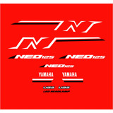 Kit Adesivos Scooter Yamaha Neo 2016 A 2020 Vermelha 