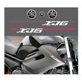 Kit Adesivos Yamaha Xj6n 2013 Preta Xj6 Xj6n05