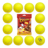 Kit Adestramento 12 Bolinhas De Tênis C/ 1 Petisco Purina