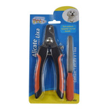 Kit Alicate Tesoura Corte De Unhas Caes Gatos 16cm + Lixa G