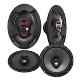 Kit Alto Falante Fácil Bomber 6 E 6x9 4ohms 250w Com Tela