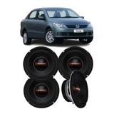 Kit Alto Falantes 6 Poleg 150w Rms 8 Ohms Voyage 2008 À 2012