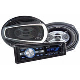 Kit Alto Falantes 6x9 Pol + Radio Mp3 Player B52 Elk 269