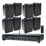 Kit Amplificador Frahm Slim 4500 + 8 Caixas De Som C321b Jbl