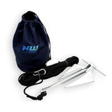 Kit Ancora 2,5kg Danforth Caiaque Jet-ski Hw