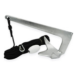 Kit Ancora Bruce 7kg Galvanizada (35m Cabo 8mm + Amarrações)