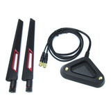 Kit Antena 8dbi Wireless Wifi + Base Magnética 