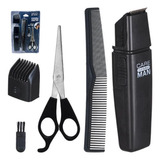 Kit Aparador De Pelos 5 Peças Cortador Cabelo Barba Bigode