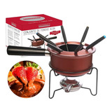 Kit Aparelho Completo Panela Fondue Queijo Carne Chocolate 