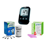 Kit Aparelho Medir Glicose Diabete G-tech Lite Com 50 Tiras E 100 Lancetas