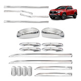 Kit Apliques Cromados Maçaneta Retro Friso Fiat Toro Freedom