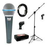 Kit Arcano 1 Microfone Osme-8 (beta58) Xlr + 1 Pedestal Pmv