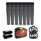 Kit Arcano 5 Mics Renius-7 Kit + 2 Renius-7 Cabos Xlr-xlr
