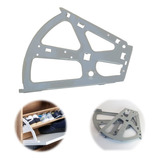 Kit Articulador Para Sapateira Metálico Duplo Moveis Cinza 
