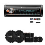 Kit Auto Falante 2 Vias + Toca Radio Carro Mp3 Player Usb