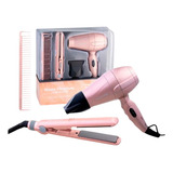 Kit Babyliss Viagem Mini Secador Mini Chapinha Rose Gold