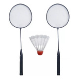 Kit Badminton Com 2 Raquetes + 4 Peteca