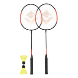 Kit Badminton Completo 2 Raquetes 2 Petecas Diversão Vollo