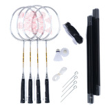 Kit Badminton Yonex Gr-303 (4 Raquetes, 2 Petecas E Rede)
