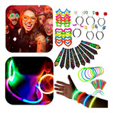 Kit Balada Festa Neon 140 Peças Pulseira Tiara Óculos