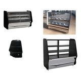 Kit Balcão Refrigerado 180cm + Estufa 120cm + Curvo + Seco Estilo De Vidro Reto 127v