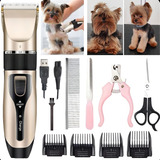 Kit Banho Pet Maquina Silenciosa De Tosa Cachorro Gato 110v/220v