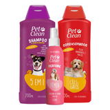 Kit Banho Shampoo 5 Em 1 + Condicionador + Perfume Pet