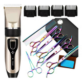 Kit Banho Tosa Completo Pets Maquina Kit 5 Tesouras Estojo