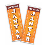 Kit Banner Pronto Servimos Jantar Propaganda Restaurante Bar