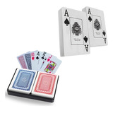 Kit Baralho 108 Cartas De Plastico Original Lavável