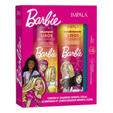  Kit Barbie Shampoo E Condicionador 250ml Lisos Brilhantes