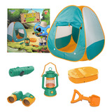Kit Barraca Infantil Toca Camping Cabana Com 5 Acessórios