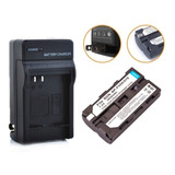 Kit Bateria Np-f550 F570 + Carregador Led 2200mah Hd160